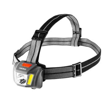 NEBO NEB-HLP-1011-G EINSTEIN 250 fejlámpa, 250 lm – 30 lm, 106 m, 7 funkció, IP44, 3 x AAA elem kép