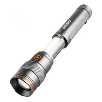 NEBO NEB-WLT-0025-G Franklin Slide zseblámpa, 500 lm – 4 lm, 7 üzemmód, IPX4, 2000 mAh, mágneses, övcsipesz kép