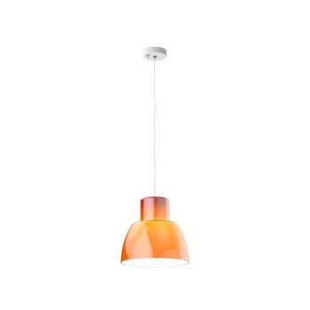Nemo függőlámpa Lorosae, narancssárga, Ø 30 cm, üveg, E27 kép