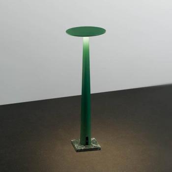 NEMO LED tölthető asztali világítás Portofino, smaragd zöld, márvány kép