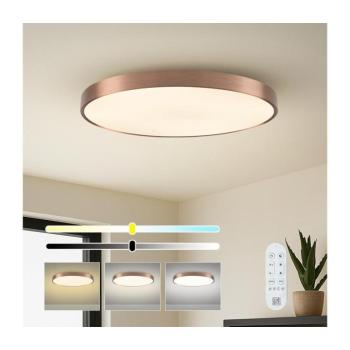NEO 07323L-LED Fényerőszabályozható mennyezeti lámpa SEMPLICI 96W/230V Ø80 cm Wi-Fi Tuya rózsaszín + távirányító 07323L kép