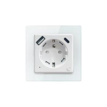 NEO 07553L - Okos E-típusú dugalj 16A/230V + 1x USB-A + 1x USB-C PD 20W 07553L kép