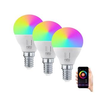 NEO - KÉSZLET 3xLED RGB+CCT Dimmelhető izzó E14/6W/230V 2700-6500K Wi-Fi Tuya 07745C kép