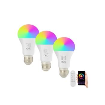 NEO 07733CDO készlet 3x LED RGB E27/11W Wi-Fi Tuya+DO dimmerrel 07733CDO kép