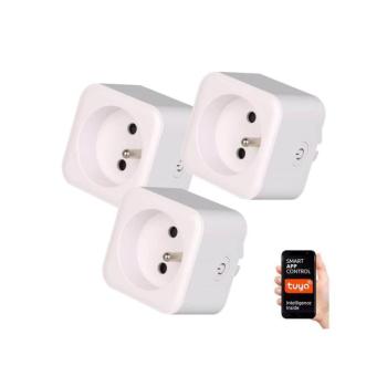 NEO 07762C - KÉSZLET 3x Intelligens aljzat NEO LITE 3680W/230V/16A Wi-Fi Tuya 07762C kép