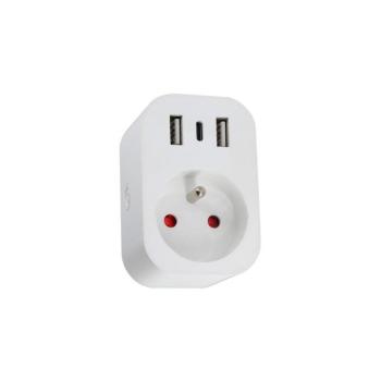 NEO 07799L - Okos elosztóaljzat 16A/230V + 2xUSB+1xUSB C Tuya 07799L kép