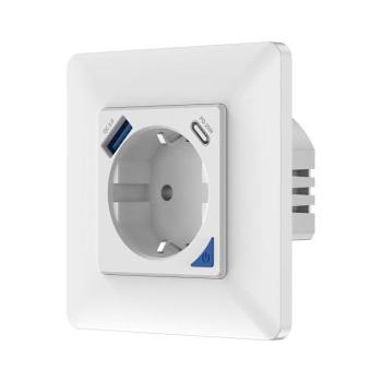 NEO 07801L - Okos aljzat 16A/230V + 1xUSB-A+1xUSB-C Tuya SCHUKO 07801L kép