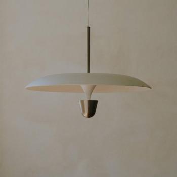 New Works Kantarell LED függő lámpa, Ø 55 cm, nikkel kép