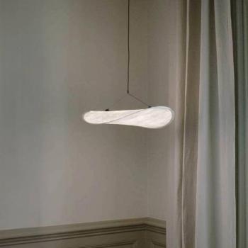 New Works Tense LED függő világítás, Ø 55 cm, fehér, dimmelhető kép