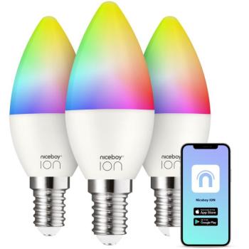 Niceboy ION SmartBulb RGB E14, 6 W, szett, 3 db kép