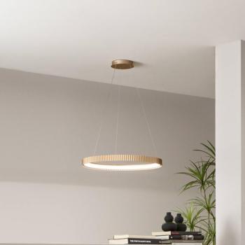 Niike LED függő lámpa, arany színű, Ø 50 cm, fém, CCT kép