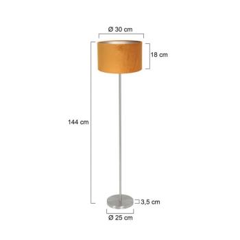 Noor álló világítás, acél/arany velúr, magasság 144 cm, E27 kép