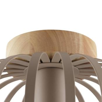 NORDIC CAGE mennyezeti világítás, taupe, fa, Ø 25 cm, E27 kép