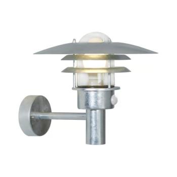 Nordlux - LONSTRUP kültéri fali lámpa érzékelővel 1xE27/60W/230V IP44 ezüstszínű 71412031 kép