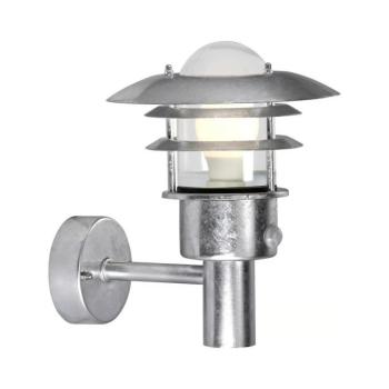 Nordlux - LONSTRUP kültéri fali lámpa mozgásérzékelővel 1xE27/60W/230V IP44 ezüst 71432031 kép