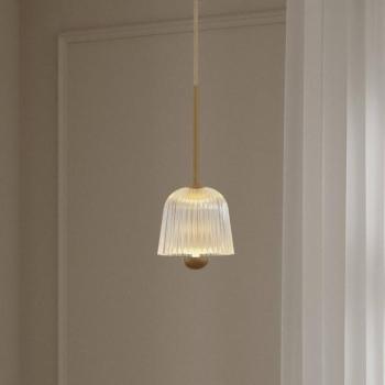 Nuura LED lógó lámpa Asteea 1, Ø 12 cm, sárgaréz színű/átlátszó kép