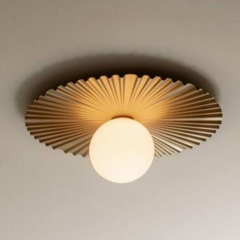 Nuura Liila Muuse fali lámpa, Ø 42 cm, IP44, arany/opál kép