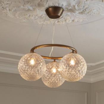 Nuura Miira 3 Circular csillár, Ø 54 cm, bronz/átlátszó kép