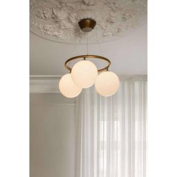 Nuura Miira 3 Circular csillár, Ø 54 cm, bronz/opál kép