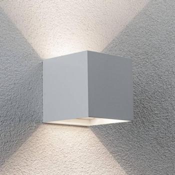 Nyara LED kültéri fali lámpa, akkumulátoros, fehér, 10 cm, érzékelővel, IP44 kép