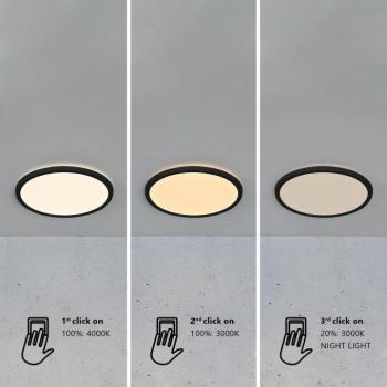 Oja 29 IP54 LED mennyezeti világítás, 3 000/4 000 K, fekete kép