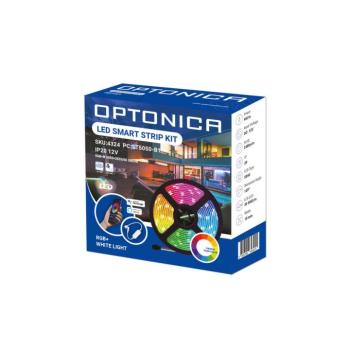 Okos LED szalag szett adapter + wifi vezérlő 60 LED alexa és google asszisztens, 4W, RGBW, dimmelhető, 240 lm, Optonica, 4324 kép