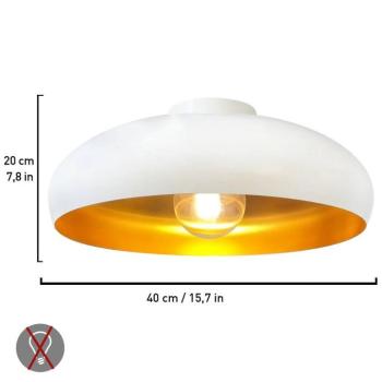 Olli mennyezeti lámpa, fehér/arany Ø 40 cm, fém, E27