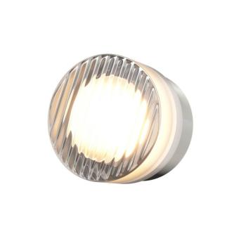 OLO LED fali világítás, platina/átlátszó, texturált, Ø 13 cm, CCT