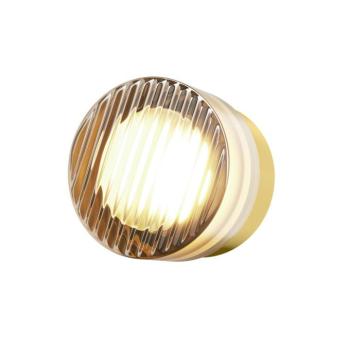 OLO LED fali világítás, sárgaréz/borostyán színű, texturált felület, Ø 13 cm CCT kép