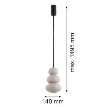 Oman lógó világítás, fényes szürke, üveg, Ø 14 cm kép