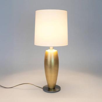 OMEGA SOTTILE asztali lámpa, arany/fehér, magasság 68 cm, kerámia, E27
