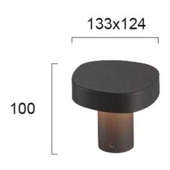 Onda LED talapzati lámpa, IP54, magasság 10 cm kép