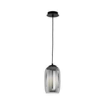 Ondaluce - BONNIE függőlámpa kábellel 1xE27/15W/230V átm. 15,5 cm fekete/füstszínű fekete SO.BONNIE/3-FUME