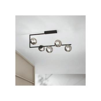 Ondaluce - Csillár rúdon MONILE 5xE14/10W/230V fekete/füstös fekete PL.MONILE/NERO kép
