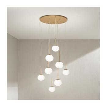 Ondaluce - JEWEL kábeles csillár 8xE14/10W/230V Ø 70 cm arany/fehér SO.JEWEL/8-ORO kép