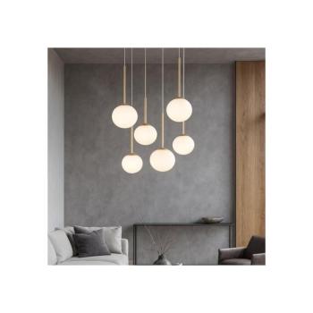 Ondaluce - Kábelre függesztett JEWEL csillár 6xE14/10W/230V átm. 55 cm arany/fehér SO.JEWEL/R-6ORO kép
