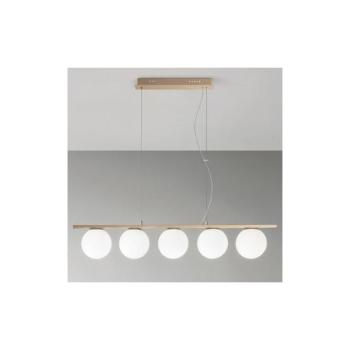 Ondaluce - Kábelre függesztett MONILE csillár 5xE14/10W/230V arany/fehér SO.MONILE/5-ORO kép