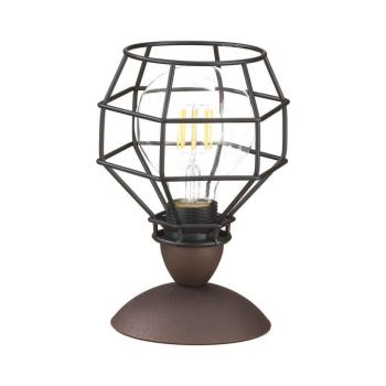 ONLI - Asztali lámpa PÓK 1xE27/15W/230V 23 cm fekete/barna 4859/L kép