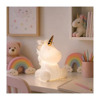 ONLI - Asztali lámpa PORCELLANA 1xE14/6W/230V 23,5 cm unikornis 095/L kép