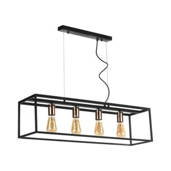 ONLI - Csillár zsinóron FLOKI 4xE27/15W/230V fekete/réz 4931/S kép