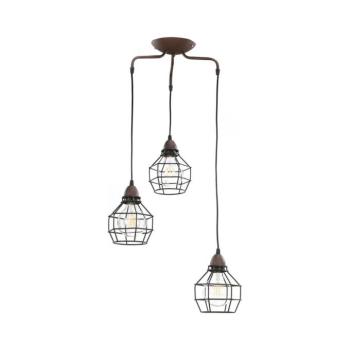 ONLI - Csillár zsinóron PÓK 3xE27/15W/230V fekete/barna 4859/S3 kép
