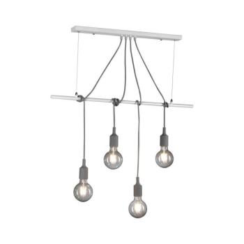 ONLI - Csillár zsinóron WIRE 4xE27/15W/230V szürke/fehér 4853/S4B kép