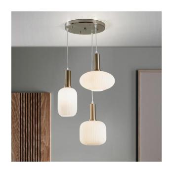 ONLI - Kábeles csillár DOROTY 3xE27/15W/230V fehér/fényes króm 5900/S3B kép