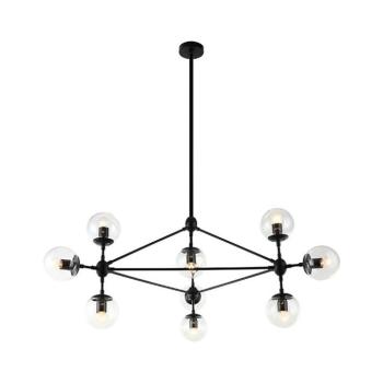 Open Design OR80094 - Rúdon függő csillár BAO 10xE27/8W/230V fekete OR80094 kép