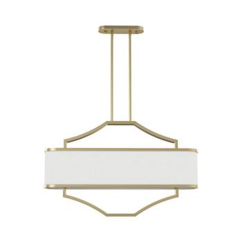 Open Design OR84856 - Rúdon lógó csillár GERDO OVALE 6xE14/12W/230V réz/fehér OR84856 kép