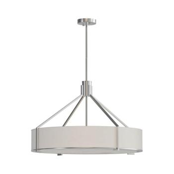 Open Design OR85655-Csillár rúdon DORETTO 6xE27/15W/230V Ø 70 cm matt króm/fehér OR85655