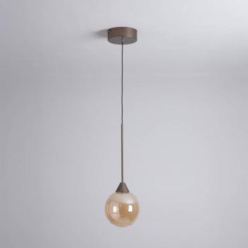Opus Lux LED lógó világítás, 1 izzó, bronz, borostyánszínű üveg, CCT kép