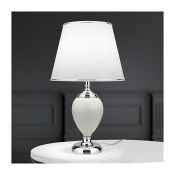 Orion LA 4-1229 - Asztali lámpa OVUM 1xE27/40W/230V 48 cm kerámia fehér/króm LA 4-1229 chrom kép