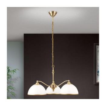 Orion LU 1838/3 - Csillár láncon OLD LAMP 3xE27/40W/230V fehér/réz LU 1838/3 Patina kép