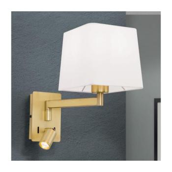 Orion WA 2-1469/1- LED CARLTON fali lámpa 1xE27/40W + LED/3W fehér/arany WA 2-1469/1 MS-matt